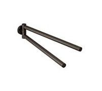 Herzbach Design iX PVD porte-serviettes 21.818500. 2000 .40 Black Steel, 2 bras mobiles