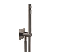 Herzbach Design iX PVD Set de douche avec raccord mural coudé et support, 1 jet, 21.914400.2.40,