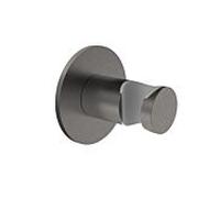 Herzbach Design iX PVD mural match0 21.994100. 2000 .40 acier noir, rosace d = 70mm