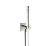 Herzbach LIVING SPA iX Set de douche avec raccord mural coudé et support, 1 jet, 17.914400.2.09,
