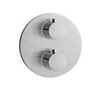 Herzbach Design iX set de montage final 17.503050.1.09 thermostat encastré rond, acier inoxydable brossé