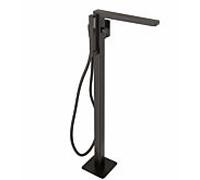 Herzbach Ensemble de montage final Deep Black 36.220207. 2000 .12 pour colonne de remplissage de baignoire, sur pied, noir mat