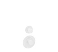 Herzbach Ensemble de montage final Deep White 23.521010. 2000 .07 module de thermostat Universal , blanc mat