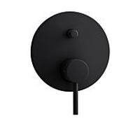Herzbach garnitures noir profond 23.220035. 2000 .12 noir mat, pour remplissage de baignoire et mitigeur de douche