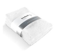 herzbach home Coffret de 3 Serviettes pour invités de 30 x 50 cm (Blanc) de Haute qualité | Douces et absorbantes | Elles sont en 100% Coton Naturel