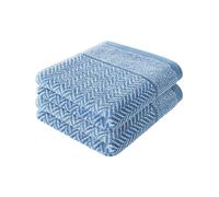 Herzbach home Serviette de douche bleu, Taille 70x140 cm