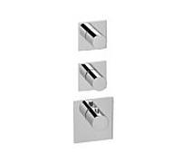 Herzbach jeu de finition Logic XL 11.522015. 2000 .01 module de thermostat Universal , 3 chromé tableau de bord carrés, chromé