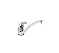 Herzbach Largo mélangeur de cuisine 52145200101 chrome, basse pression, bec pivotant en fonte