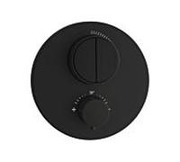 Herzbach Living Push Deep Black Thermostat 23803050112 2 Verbraucher , rond noir mat
