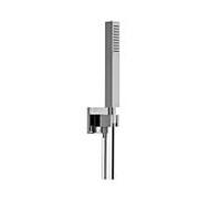 Herzbach Living Spa Set de douche avec raccord mural coudé et support, 1 jet, 11.630221.2.01,
