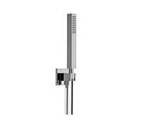 Herzbach Living Spa Set de douche avec raccord mural coudé et support, 1 jet, 11.630221.4.01,