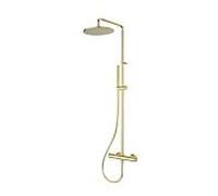 Herzbach Living Spa colonne de douche 30.988250. 2000 .03 PVD or, d= 250mm, avec thermostat de douche et douchette