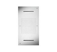 Herzbach Living Spa douche de pluie lumineuse colorée 11.600390.3.01 acier inoxydable poli, 700 x 380 mm, pluie/torrent