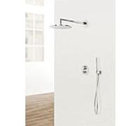 Herzbach Living Spa 11.620221.4.01 chromé , avec support de cône, coude de raccordement de douche, 2000 .600mm, rond