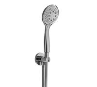 Herzbach LIVING SPA Set de douche avec raccord mural coudé et support, 3 jets, 11.620225.4.01,