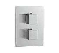 Herzbach Living thermostat encastré carré 19.500550.1.09 acier inoxydable brossé, 1 consommateur