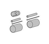 Herzbach Logic Plus rallonge à encastrer 36.081600. 2000 .14 30mm, non raccourcissable, pour thermostats, doux, finition inox