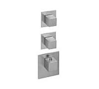 Herzbach Logic XL Herzbach Universal module thermostat Universal , 3 panneaux de tableau de bord carrés, acier inoxydable brossé