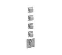 Herzbach Logic XL Herzbach Universal module thermostat Universal , 5 panneaux de tableau de bord carrés, acier inoxydable brossé