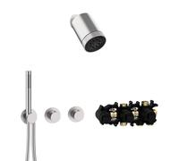 Herzbach MODUL7 Ensemble de douche encastré avec mitigeur thermostatique, 70.702721.1.09,