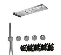 Herzbach MODUL7 Ensemble thermostatique PUSH P-MU2 70.703713. 2000 .01 537x165mm Multi 2 Chromé