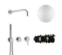 Herzbach MODUL7 jeu de raccords H-RB250 70.702712. 2000 .09 bras mural douche à effet de pluie 250mm acier inoxydable