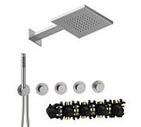 Herzbach MODUL7 Kit thermostat PUSH P-TF2 70.703723. 2000 .09 TWIN FLOW en acier inoxydable