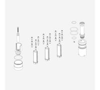 Herzbach MODUL7 PUSH Rallonge de 25 mm, pour mitigeur thermostatique, 3 sorties, 70.738003.1.09,