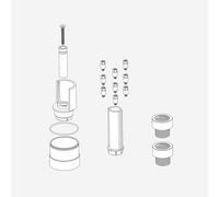 Herzbach MODUL7 PUSH Rallonge de 25 mm, pour mitigeur thermostatique avec support de douchette, 1 sortie, 70.718003.1.09,