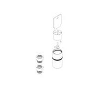 Herzbach MODUL7 Rallonge de 30 mm, pour mitigeur monocommande avec bec, 1 sortie, 70.718012.1.09,