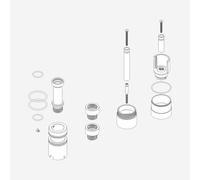 Herzbach MODUL7 Rallonge de 25 mm, pour mitigeur thermostatique avec bec déverseur, 2 sorties, 70.728011.1.09,