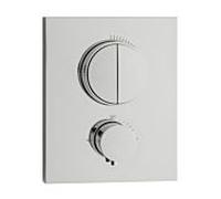 Herzbach NeoCastell set de montage final 11.803050.2.01 pour 2 Verbraucher , thermostat encastré, chromé