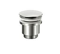 Vanne de vidange Herzbach LIVING PUSH avec/sans fonction de stockage 11.462500.1.09 ronde en acier inoxydable
