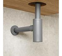 Herzbach Siphon design Deep Grey 23.485800. 2000 .06 2000 2000 /4", gris mat