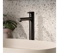 Herzbach SIRO BLACK Mitigeur de lavabo à bec haut XL-Size, 30.120420.3.12, XL-Size