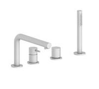 Herzbach Siro mélangeur de bain à quatre trous 30.120250. 2000 .07 avec bec, blanc mat