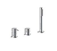 Herzbach Siro mélangeur de bain à trois trous 30.120250.2.01 sans bec, chromé