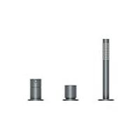 Herzbach Siro mélangeur de bain à trois trous 30.120250.2.06 sans bec, gris mat