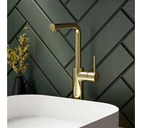 Herzbach SIRO PVD GOLD Mitigeur de lavabo à bec haut XL-Size, 30.120333.3.03, XL-Size