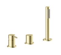 Herzbach SIRO PVD GOLD Robinetterie sur gorge de baignoire, Mitigeur monocommande, 30.120250.2.03,