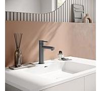 Herzbach Siro Taille L mitigeur lavabo 30.120420. 2000 .06 sans garniture de vidange , gris mat