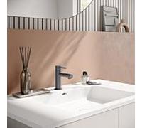 Herzbach Siro Taille S mitigeur lavabo 30.120321. 2000 .06 sans garniture de vidange , gris mat