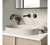 Herzbach Mur Siro mitigeur lavabo 30.120957. 2000 .12 noir mat, montage caché, saillie 240mm