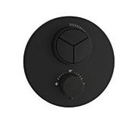 Herzbach Thermostat noir profond 23.803055. 2000 .12 noir mat, encastré, pour 3 Verbraucher