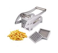 Herzberg Coupe-frites en acier inoxydable HG04166 – Lames tranchantes, poignée ergonomique
