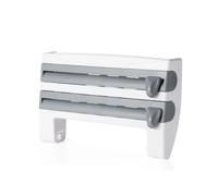 Herzberg Distributeur mural HG03145 pour essuie-tout, film alimentaire et papier d'aluminium Gris
