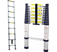 Herzberg HG-5380 : Échelle à Extension Télescopique Polyvalente en Aluminium - 3,8 M