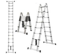 Herzberg Échelle télescopique rétractable HG-5560 en aluminium 5,60 m