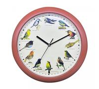 Herzberg, HG03701-WOO, Horloge Chant d'oiseau Bois, Horloge chantante, mélodies apaisantes, symphonie aviaire variée, éducative pour Enfants, Installation Simple, matériau PP Durable