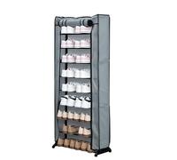 Herzberg Home & Living Étagère à Chaussures 9 Niveaux HG8076, Gris | 25 à 30 paires, structure robuste, tissu imperméable, gain de place, assemblage facile